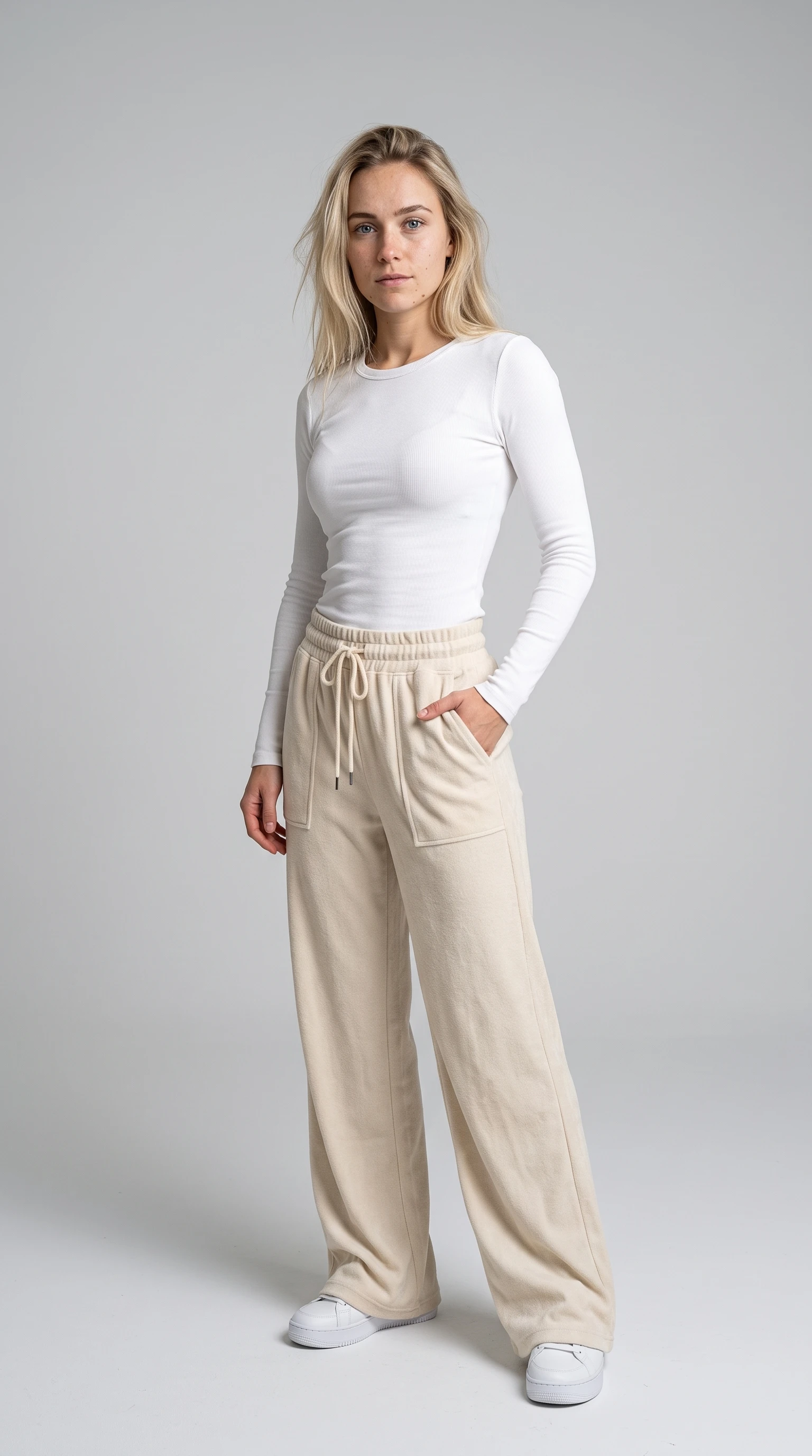 Jogging Afelpado Wide Leg - Vista 2 | Drizzary Store